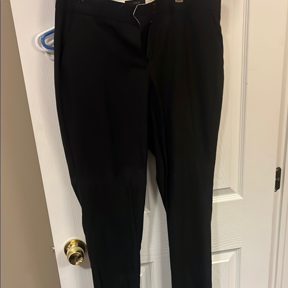J. Crew Black Cropped Pants with Elastic Waistband